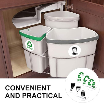 Waste Sorting Decal for Bins Reminding Stickers for Kitchen Garbage Can Labels