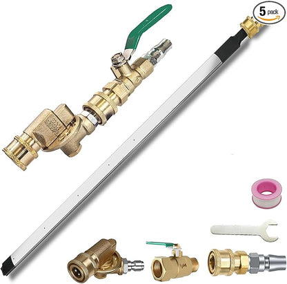 Lucstar Radiator Cleaning Wand & Car A/C Condenser Cleaner(40"wand+Coupler+Valve Switch)， Engine Cabin Air Filter Flusher, Connect with Pressure Washer Air Compressor for Cleaning Home Car Truck