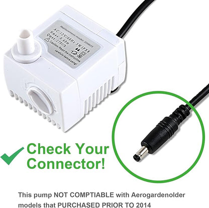 200623 Aero-Garden Pump with 10 Filters, Ultra Quiet Hydroponics Growing System Pump Fit for Harvest Elite, Bounty, Farm, Extra, Ultra
