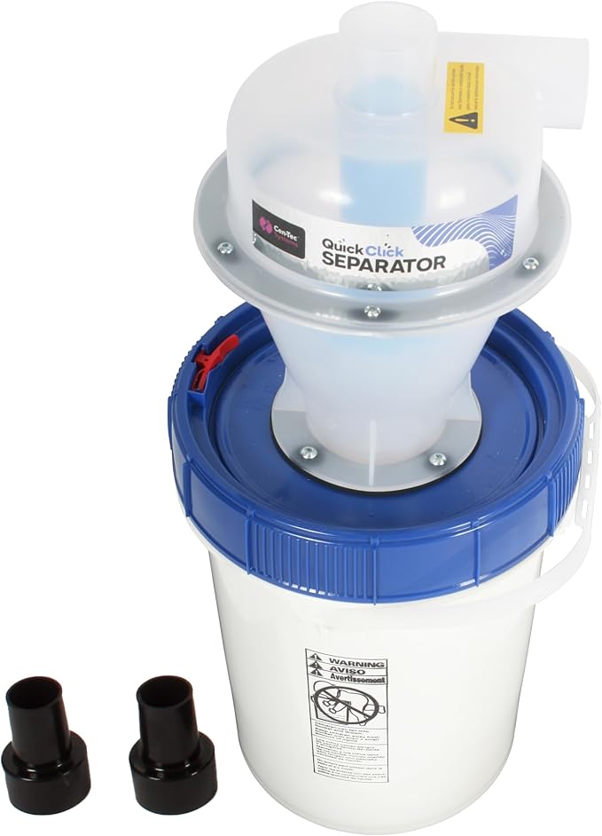 Assembled Quick Click Dust Separator with 5 Gallon Locking Collection Bin