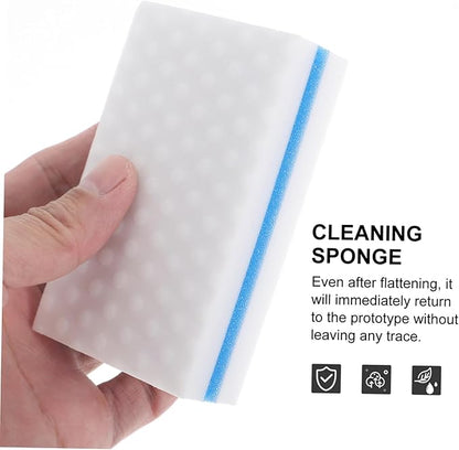 Luxshiny 10pcs Three-Layer Reusable Kitchen Sponge Scrubber Lightweight Quick-Dry Non-Scratch Dishwashing Pads for Multi-Surface Cleaning