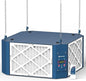 360 Degree Intake Air Filtration System Woodworking, 1050 CFM Hanging Air Filter with Strong Vortex Fan for Wood Workshop, Garage, Shop Dust Collectors, Up to 1700 sq. ft, Kingmaster F12