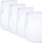 4 Pack Aquarium Filter Bags Fine Mesh Bag Filter Sock Nylon Aquarium Media Bag Reusable Extra Fine Filters Bags 180 Mesh Pouch Drawstring for Impurities Activated Carbon,White
