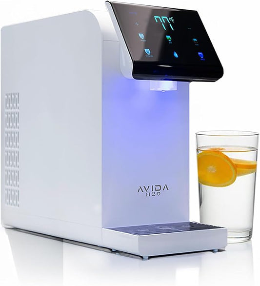 Ultra Instant Hot & Cold Water Dispenser - Bottleless Water Dispenser Countertop, Full Installation Kit, Quiet Multi-Stage Filtration + UV Sterilization - White