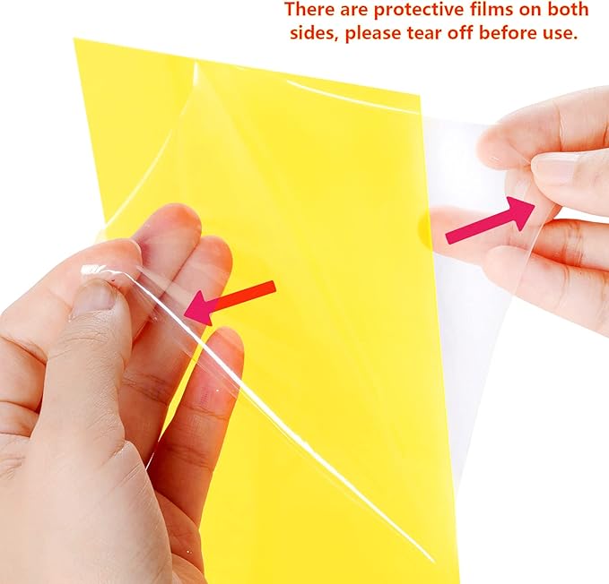 Lystaii 9pcs Gel Light Filter Color Correction Colored Overlays Transparent Color Film Lighting Gel Filter Plastic Sheets Correction 11.7 by 8.3 Inches for Film, Video, Photo, Stage (Yellow)