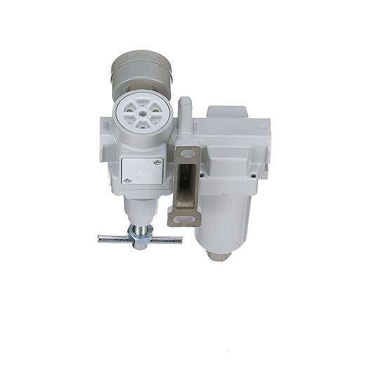 PneumaticPlus SAU320T-N03G-MEP Air Filter Regulator Combo 3/8" NPT -T-Handle, Manual Drain, Metal Bowl