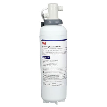 Aqua-Pure 3MDW301 Under Sink Dedicated Faucet Water Filter System, for Lead, VOC's, Microplastics, Cysts, Bad Taste and Odor, Asbestos, MTBE and TTHM Reduction, Includes Faucet