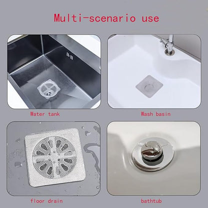 Disposable Floor Drain Sticker, Hair Drain Catcher, Shower Drain Square Mesh Stickers, Suit Sewer Filter Screen, Bathtub, Bathroom, Kitchen, Sink Floor Stickers, 30 PCS