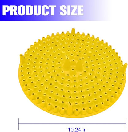 2PCS Car Wash Bucket Grit Trap Insert, 10.2" Vehicle Detailing Washing Filters for Dirt & Debris Trapping, Auto Collecting Sediment Cleaning Tool, Universal for SUV Sedan Truck (Yellow)