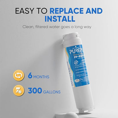 PUREPLUS 9000194412 Refrigerator Water Filter Replacement for Bosch Ultra Clarity BORPLFTR10,REPLFLTR10, 11034152, 644845,9000 077104, B26FT70SNS, B22CS80SNS, B22CS50SNS, Haier 0060820860, 3PACK
