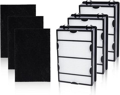 HAPF600 HEPA Filter Replacement Compatible with Holmes Air Purifier True HEPA Filter B&Carbon Pre-filters, Replace HAPF600D HAPF600D-U2 HAP615 HAP625 HAP650 HAP675 HAP725 HAP750-3 Packs