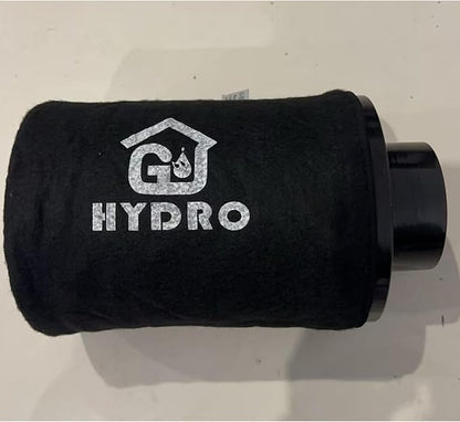 G-HYDRO 6 Inch Inline Air Carbon Filter with 1200+ RC48 Australia Virgin Activated Charcoal Odor Control Scrubber for Grow Tent Indoor Plants Inline Fan Free Installation, 6 x 28 Inch, 500 CFM, Black