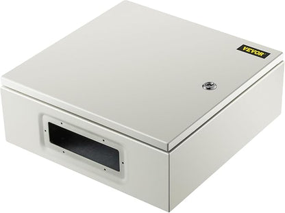 VEVOR NEMA Steel Enclosure, 16 x 16 x 6'' NEMA 4X Steel Electrical Box, IP66 Waterproof & Dustproof, Outdoor/Indoor Electrical Junction Box, with Mounting Plate