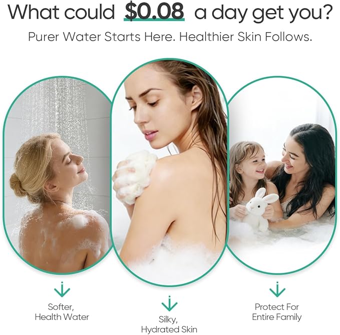 Cobbe HD HEAVY DUTY High Output Shower Filter 2 Pack – 99% REMOVAL Shower Head Filter for Hard Water, Heavy Metals, Chlorine and Harmful Substance, Improve your skin and hair - Black