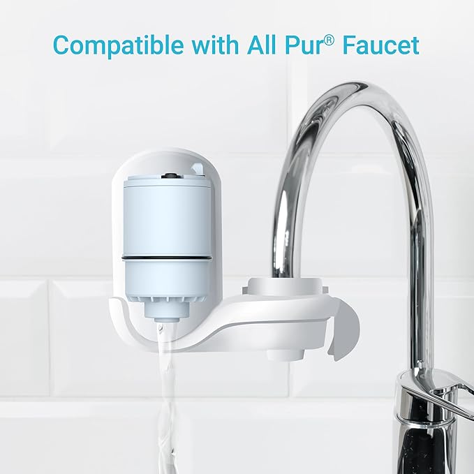 [Alkaline] 6 Pack Faucet Filter Replacement for All PUR®Plus, Pur® Water Filter Replacement, Filter Replacement RF-9999®, 1800-Gallon Long Lifespan, AQUA CREST