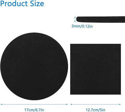 6.7inch & 5inch Charcoal Filters for Kitchen Compost Bucket, Compost Filter for Countertop Bin,Compost Pail Replacement Activated Carbon Charcoal Filters, Round& Rectangle