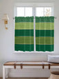 Farm Retro Green Wood Grain Window Valance Curtains, Rustic Wooden Plank Texture Light Filtering Kitchen Valance with 3-inch Rod Pocket for Living Room Bathroom Bedroom,2 Panel,52x45In