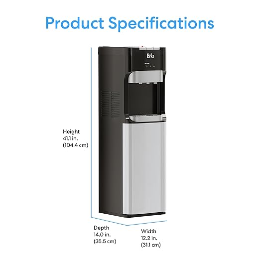 Brio Commercial Grade Bottleless Ultra Safe Reverse Osmosis Drinking Water Filter Water Cooler Dispenser-3 Temperature Settings Hot, Cold & Room Water - UL Approved – Point of Use