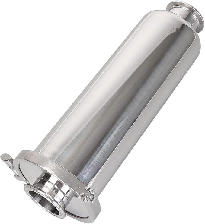 DERNORD 2 Inch Tri-Clamp Filter - SS304 Sanitary Fittings Inline Straight Strainer with 60 Mesh Stainless Screen