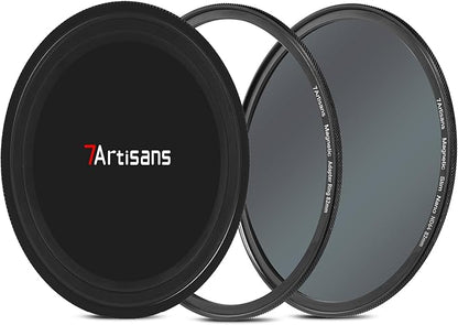7artisans Nano Magnetic Filter UV Filter ND Light Reduction Filter/CPL Polarization Filter/GND Gradient Filter/Black Mist 1/4 Portrait Photography Filter Suitable for Lens(72mm ND64)