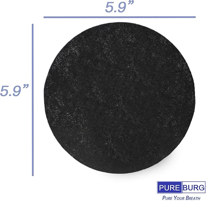 PUREBURG Replacement Activated Carbon Filter Compatible with Mity Rain Mini Portable disktop Range Hood,10-Pack Air Clean Dust VOCs Odor Smoke in Kitchen