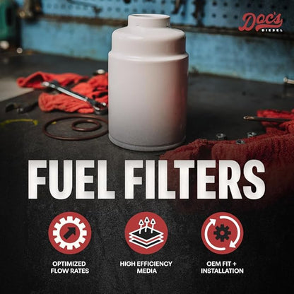 Doc's Diesel Fuel Filter DPS9059 | Compatible with Chevrolet/GMC 6.6L Duramax 2500HD, 3500HD 2001-2016 | Replaces TP3018