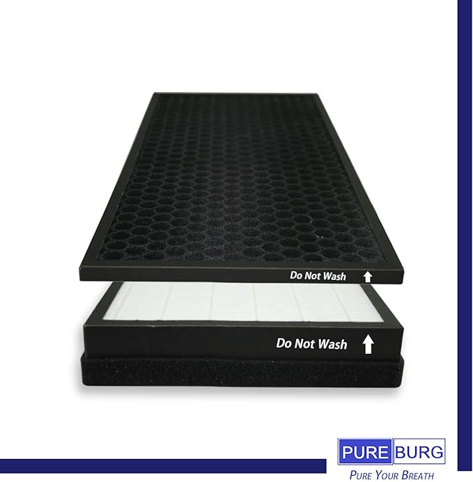 PUREBURG Replacement True HEPA Filter Kit Compatible with Rowenta INTENSE PURE Air Purifiers PU40XX Series PU4010 PU4015 PU4020 PU4025 Part # XD6074U0 XD6075 XD6070 XD6060 XD6065