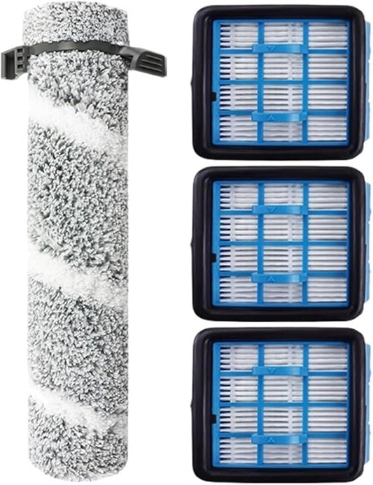 Replacement Parts ，Compatible For Bissell， 3930F 3933 V2 3999Z Floor Scrubber Roller Brush Filter Washing Vacuum Cleaner Parts(E)