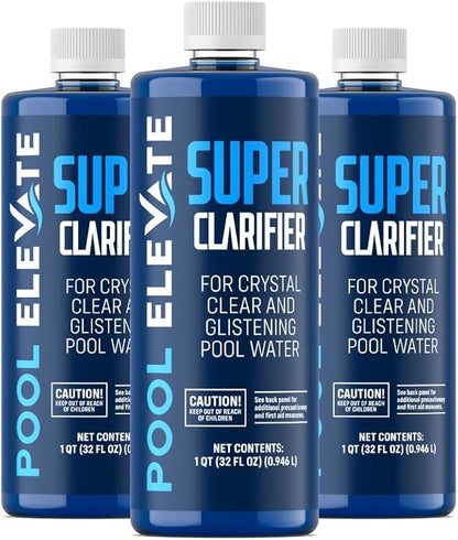 Pool Clarifier Ultimate Clarity Booster - Pool Clarifier for Crystal Clear Water, Fast Acting & Long Lasting, Reduces Cloudiness & Enhances Filter Performance, Safe for All Pools, 32 oz Pack of 3