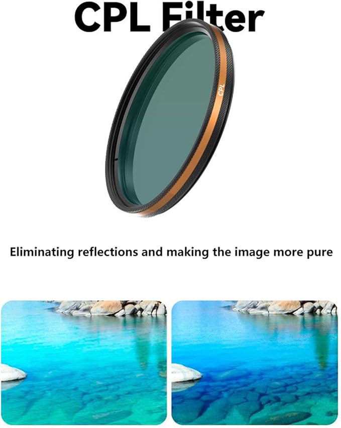 Fotorgear Camera Lens Filter,67mm Clip On Filters Professional Photography for Phone/Camera Lens, 67mm Universal Phone Polarizer Filter CPL ND Compatible with iPhone Samsung Xiaomi Huawei(VND 2-6)