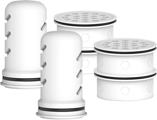 MARRIOTTO Water Filter Replacement for LS Home Dispenser - 18/7 Cup Pitcher, 2 Membrane Micro Filter and 4 Activated Carbon + Ion Exchange Filter