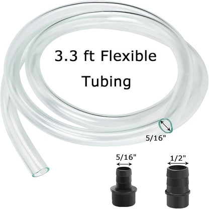 AQUANEAT Small Fountain Pump, 50 GPH Mini Submersible Water Pump with 3.3 ft Tubing, for Aquarium Fish Tank, Pet Water Fountain, Hydroponics, Pond Waterfall Filter Pump