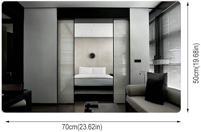 Wall Mirror Modern LED Bathroom Mirror with Defogging Backlit Bathroom Mirrors with Light and Touch Sensor Switch Demister Pad (Color : D Size : 50CMx70CM) (A 60CMx80CM)