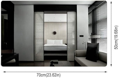 Wall Mirror Modern LED Bathroom Mirror with Defogging Backlit Bathroom Mirrors with Light and Touch Sensor Switch Demister Pad (Color : D Size : 50CMx70CM) (A 60CMx80CM)