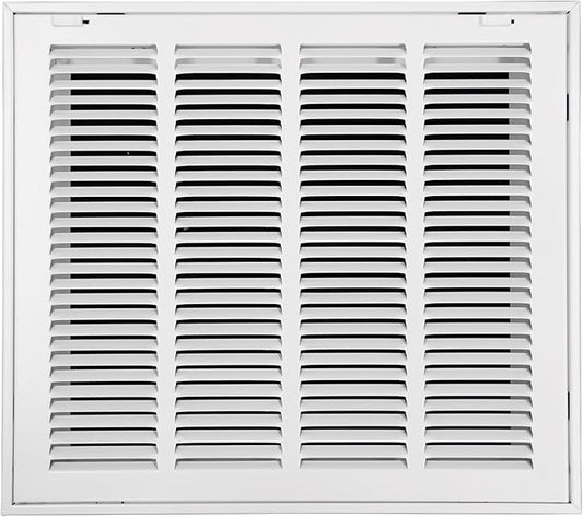 16"W x 14"H [Duct Opening Size] Steel Return Air Filter Grille - Removable Face/Door for 1 inch Filters -HVAC Vent Cover Grill - White [Outer Dimensions: 18 5/8"W X 16 5/8"H]