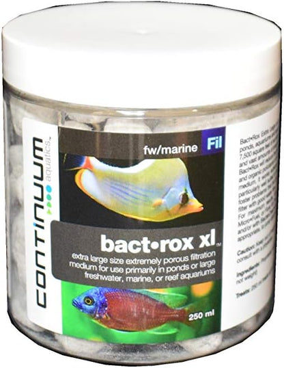 Continuum Aquatics "Bact-Rox XL", Extra Large Sized, High-Porosity Filtration Media for Aquariums, 250 ml