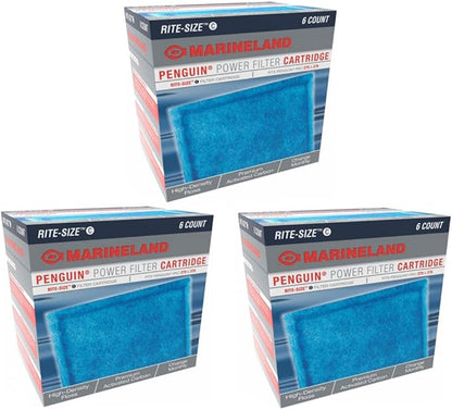 MarineLand Rite Size Aquarium Filter Cartridge Bundles (Rite Size C 18pk)