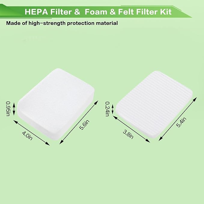 Foam Filters Replacement for Shark Pet ZU102 ZU100 ZU81 ZU75 Pet Pro ZU60 ZU62 ZU62C ZU62NP Swivel Pro ZU51 NV151 NV150 NV250 NV255 CU50WM Pet Plus NV251 NV255 Navigator Upright Vacuum, Part 1239FT60