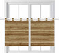 Vintage Western Kitchen Curtains 24 Inch Length, Small Window Curtains Tab Top, Rustic Farmhouse Wooden Grain Barn Door Light Filtering Short Window Treatments Tier Drapes 27.5"x24" 2 Panel