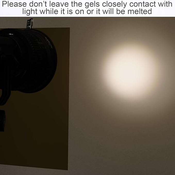 10 Pack Gel Filter Transparency Color Film Plastic Sheets Colored Overlays Correction Gels Light Filter for Lamp, Headlight, Photo Studio Strobe, LED, Headlight Film (Tea Black)