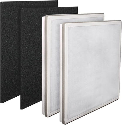 Vital 100-RF True HEPA Filter Set Compatible with LEVOIT Vital 100 Air Purifier Hepa + Activated Carbon Pre-Filter Replacement by LifeSupplyUSA (2-Pack)