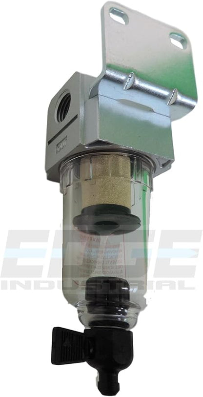 COMPRESSED AIR IN-LINE MINI PARTICULATE FILTER / WATER TRAP, 1/4" NPT, 5 MICRON