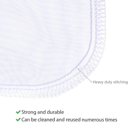 ALEGI Media Filter Bag Aquarium Extra Fine,Reusable 180 Micron Drawstring Mesh Filter Bags for Very Fine Resins Filter (10"*3.9" (6 Pack))