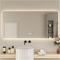 Bathroom Mirror with LED Lights，Illuminated Led Bathroom Mirror with Demister Pad，Illuminated LED Bathroom Mirror,LED Bathroom Mirror，3 Colours Backlit Makeup Mirror(B,H75*W100cm/H29.5*W39.4IN)