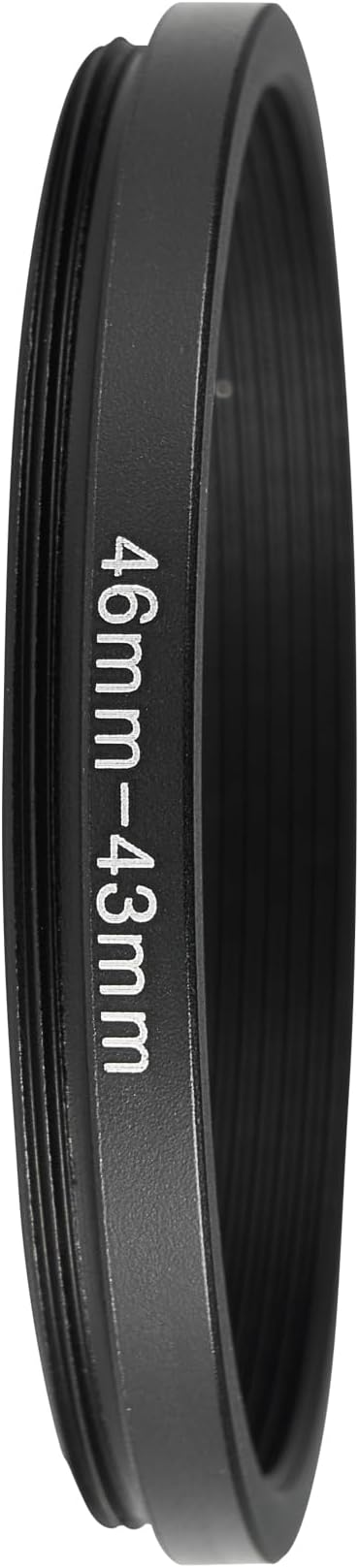 46-43mm Metal Step-Down Ring Adapter Compatible with Mirrorless Cameras DSLR Lens, UV CPL ND Filter Thread Converter, Black
