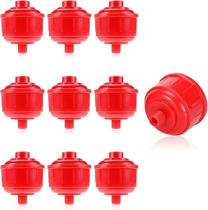 RealPlus 10pcs Disposable Spray Gun Filter Mini Air Water Filters, Whirlwind Air Line Filter High Flow Guns Filters, Only Standard 1/4" Threads for Most Spray Guns and Air Tools