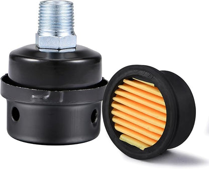 4Pcs Air Compressor Silencer Filter Elements, Air Compressor Intake Filter Sound Muffler Silencer Intake Paper Replacement Elements