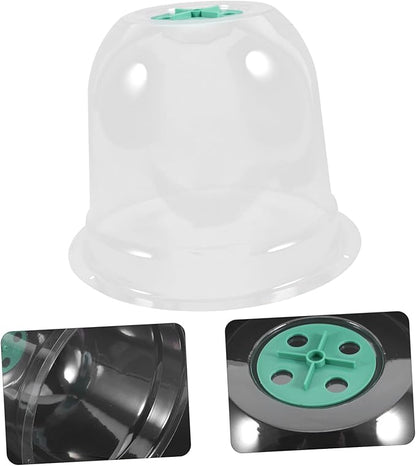 2pcs Small Garden Cloche Clear Plastic Humidity Domes for Mini Greenhouse Protectors with Optimal Airflow and Heat Insulation for Winter Outdoor Use