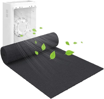 Cut to Fit Activated Carbon Air F ilter Sheet 16"x 48"x 1/4",Universal Charcoal Replacement F ilter Pad for Air Purifier,Furnace,AC,Range Hood,3D Printer