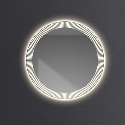 Bathroom Mirror with LED Lights, Wall Mirror with Touch Sensor, Round Mirror with Demister Pad, 3 Light Modes, for Living Room and Bathroom(A,80cm/31.5in)